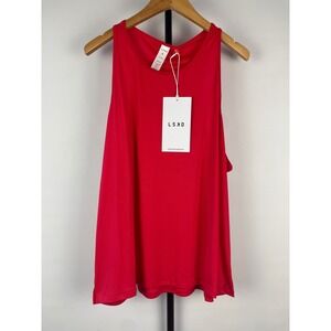 LSKD Womens Red Pace‎ Running Activewear Tank Top XL NWT Performance Gym Shirt